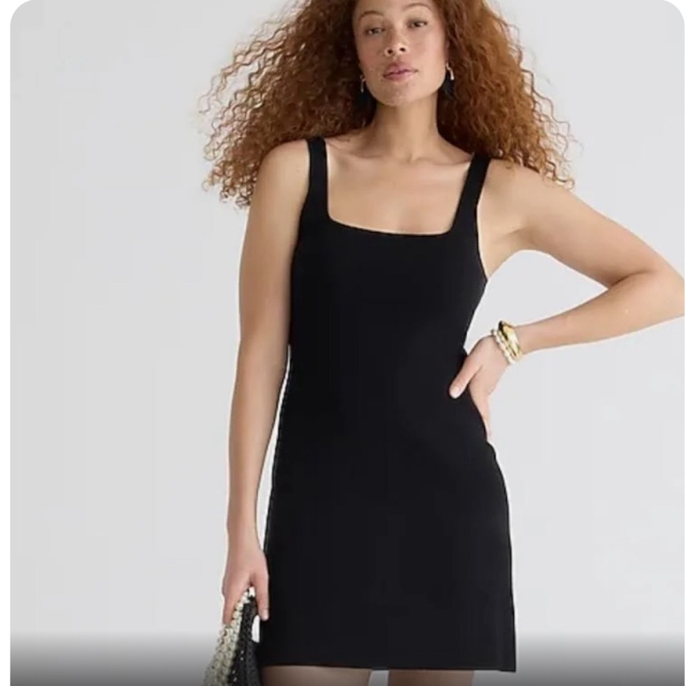 J. Crew Knit Squareneck Sweater Dress size L Worn Once